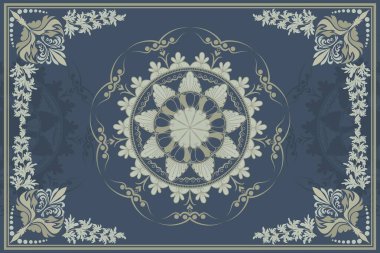 İran Halısı veya İran Halısı Geleneksel Tasarımı Oriental Damask Çiçek Nakışı Halı, Atmaca, Duvar Kağıdı, Paketleme, Kumaş, Kıyafet ve Kabile Vektör Dokuları.