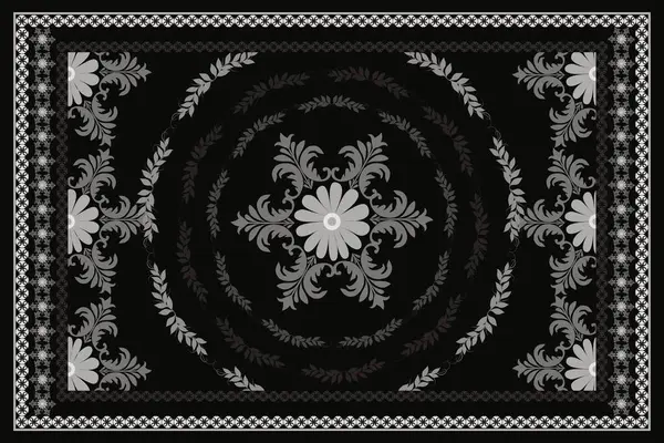 İran Halısı veya İran Halısı Geleneksel Tasarımı Oriental Damask Çiçek Nakışı Halı, Atmaca, Duvar Kağıdı, Paketleme, Kumaş, Kıyafet ve Kabile Vektör Dokuları.