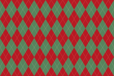 Noel Elması Kusursuz Vektör Deseni Bayram Renkleri Paket, Kumaş ve Mevsimsel Dekorasyonda Festivalsel Geometrik Tasarım