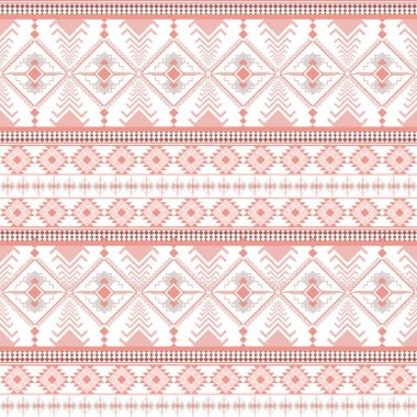 Boho geometrik şekilli Navajo kabilesinin kusursuz vektör deseni. Etnik güneybatı dekorundan, Meksika battaniyelerinden ve dokuma halılardan esinlenilmiştir. Tekstil, ambalaj ve iç tasarım için ideal.
