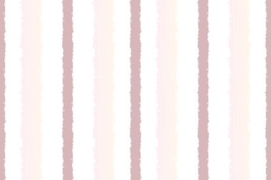 Elle çizilmiş desenli kusursuz pastel pembe dikey çizgili vektör deseni. Kumaş, ambalaj, bebek ürünleri ve yumuşak temalı tasarımlar için mükemmel.