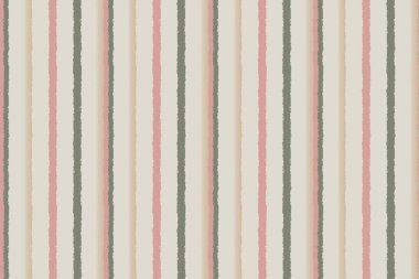 Pembe tonlarda kusursuz dikey çizgiler, elle çizilmiş vektör. Kumaş, hediye paketi, ambalaj ve arka planlar için ideal.