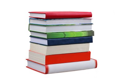 Stack of books isolated on white background clipart