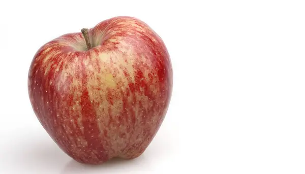 Kırmızı Elma, beyaz arka planda izole edilmiş. Boşluğu kopyala.