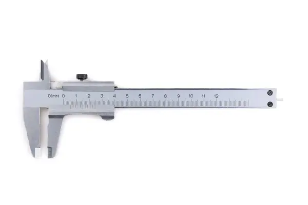 Kaliper beyaz arkaplanda izole edildi.