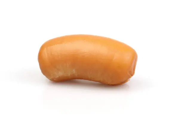 Beyaz arka plan üzerinde izole bir sosis