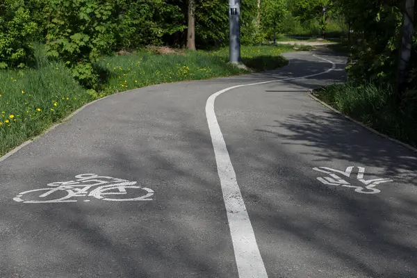 Parktaki yol seni keyifli bir yürüyüşe davet ediyor. Parktaki yollar yaya ve bisikletçilerin güvenliği için işaretlerle ayrılır..