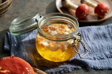 Orenge fly agaric ya da amanita 'dan bitkisel tentürlerin hazırlanması - eklemler için alternatif merhem