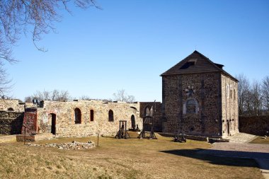 CHEB, CZECH REPUBLIC - MARCH 12, 2022: Ruins of a gothic castle in spring