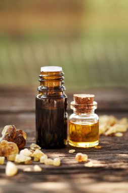 Tütsü Boswellia reçinesi ile gerekli yağ, kopyalama alanı ile