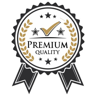 Bu zarif vektör şablonu lüks altın kaplamalı birinci sınıf bir rozet tasarımı içeriyor. Markalaşma, ambalaj veya promosyon malzemeleri için ideal olan rozet, prestij ve mükemmelliği iletmek için klasik stijle modern yeteneği birleştiriyor..