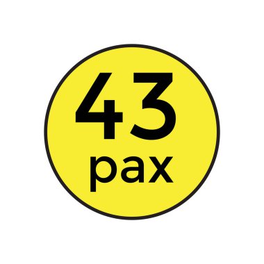 Ticari Araçlar için 43 Pax çıkartması Vektör İllüstrasyon Şablonu. Bu yüksek kaliteli, düzenlenebilir vektör şablonu 43 yolcu kapasitesini gösteren ticari araçlarda kullanılmak üzere tasarlanmıştır. Nakliye operatörleri ve tasarımcılar için mükemmel., 