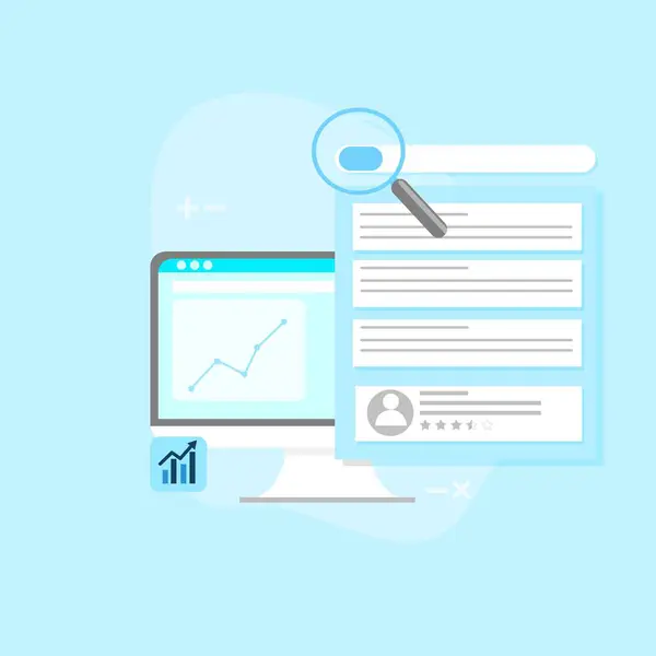 İş ve teknoloji kavramı. düz biçim.