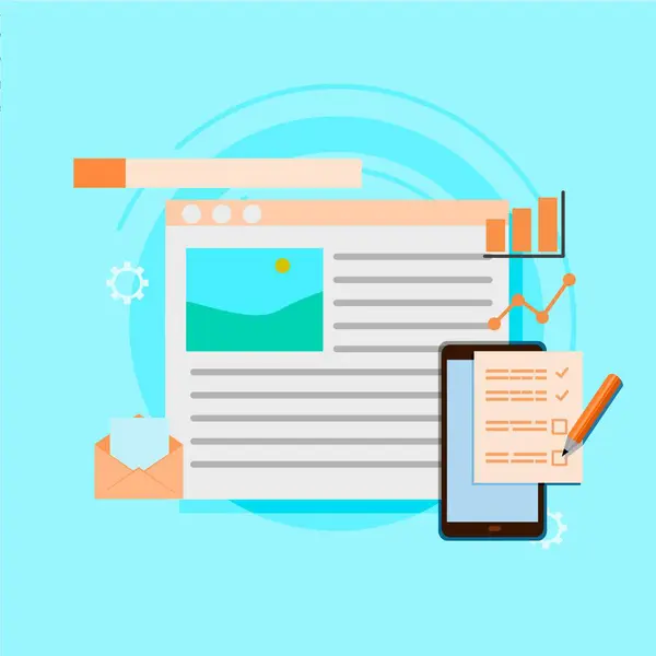 mobil uygulamanın düz tasarımı, web sitesi sayfası, web sayfası