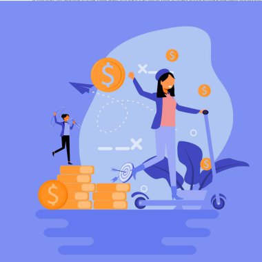 Dolar işareti olan iş adamları