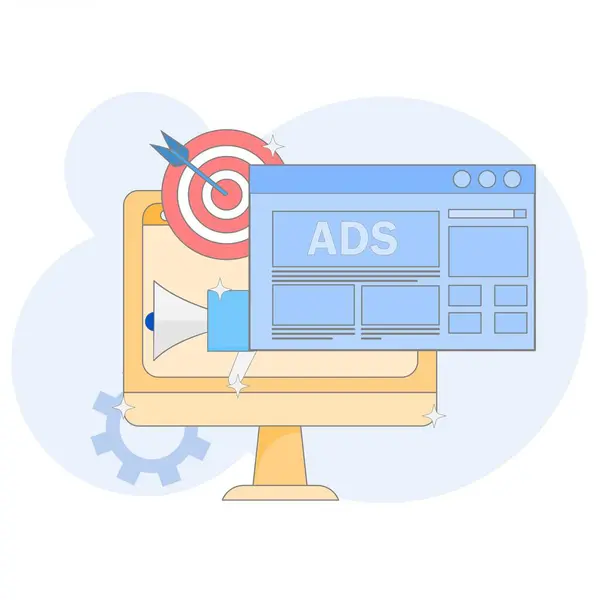 reklam rengi simgesi. Reklam illüstrasyonu hedeflendi. izole edilmiş sembol çizimi.