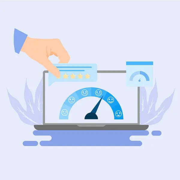 Bir memnuniyet anketini tasvir eden geribildirim çizimi. Elle çizilmiş. Şirketin etkin iletişim yoluyla iyileştirilmesi için öneriler ve görüşler alma kavramı.