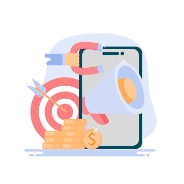 Pazarlama ve davet konsepti. Müşterilerin katılmasını sağla. İnsanları müşteri olmaya davet etmek için pazarlama.