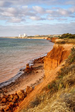 The cliffs around Ardrossan in South Australia glow at sunrise or sunset. Such an unexpected surprise. clipart