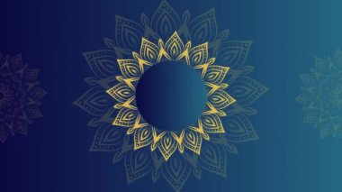 Mavi gradyan ile altın mandala