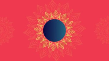 Hint festivali mandala. soyut yuvarlak şekil