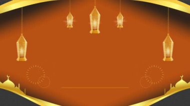 Ramazan Kareem 'in arka planı, Ay' da asılı fener....