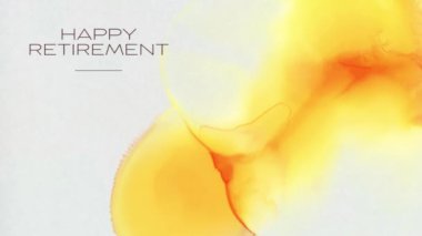 Mutlu emeklilik kartları. Suluboya desenli mutlu yıllar..