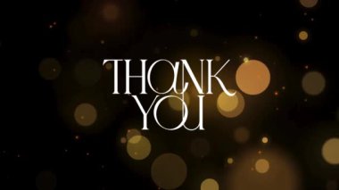 Bokeh Light 'ın arkaplanlı teşekkür mesajı. vektör