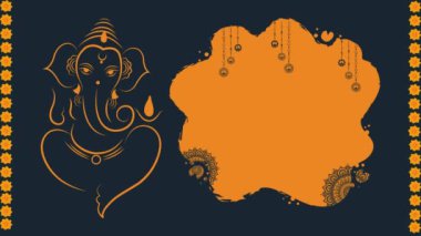 Lord Ganesh 'in vektör çizimi, Hint festivali
