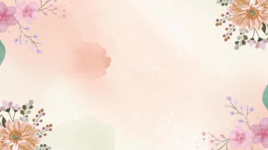 Açık pembe arkaplanda güzel çiçekler ve metin için kopyalama alanı. bahar çiçekleri kompozisyonu. Çiçek bileşimi.