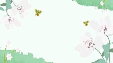 Beyaz arkaplanda güzel çiçeklerin vektör çizimi