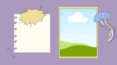 Odada güneş ve çiçekler olan pencere..