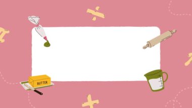 Mutfak veya mutfak için bir takım araçların el çizimi vektör çizimi