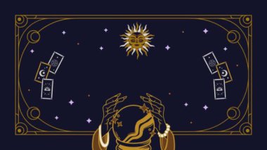 Burç işaretinin vektör çizimi, yıldız falı, astroloji ve astroloji