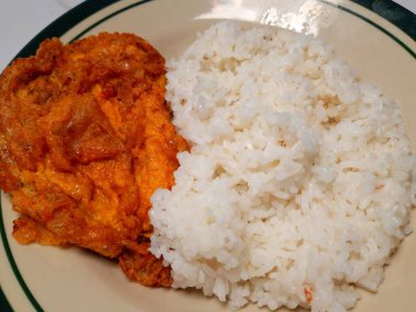 pirinç ve körili tavuk.