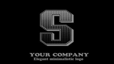 Siyah ve beyaz harflerin vektör logosu.