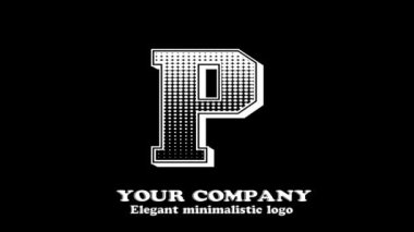 ilk logo p monogram tasarım şablonu