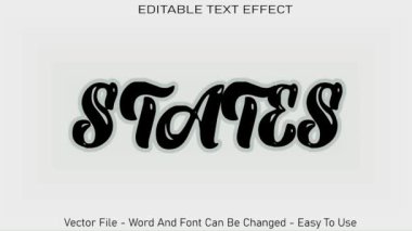 vektör düzenlenebilir metin efekti