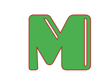 Tasarımınız için dizayn ögesiyle m harfi