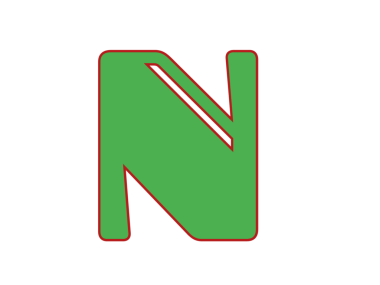 vektör çizim harf n