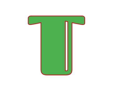 Mektup T logo tasarım şablonu