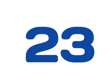 23 numaralı logo tasarım vektör şablonu