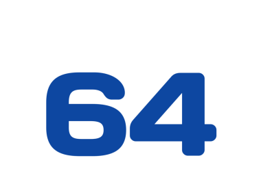 67 yıllık mavi vektör tasarım logo şablonu