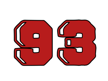 Sayı vektör yazı tipi tasarımı. Dekoratif noktalı sayı.