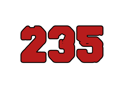 Siyah arkaplan üzerindeki kırmızı 359 metnin vektör çizimi