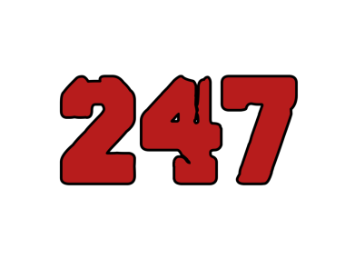 Siyah arkaplan üzerindeki kırmızı 359 metnin vektör çizimi