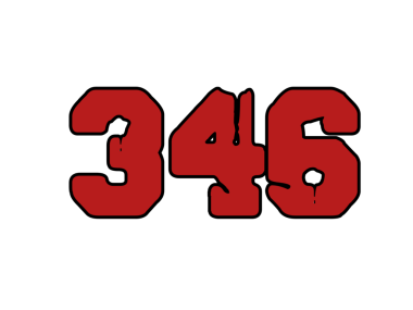 Siyah arkaplan üzerindeki kırmızı 359 metnin vektör çizimi