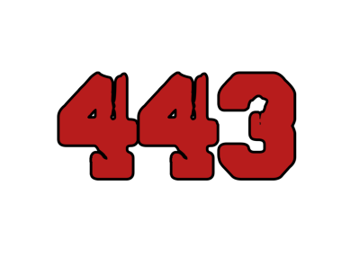 Kırmızı renkli 4 numara. Siyah arkaplanda izole.