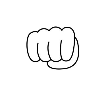 vektör eli çizilmiş yumruk, boks, boks, yumruk, spor