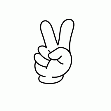 Karalama tarzında el çizimi insan parmağı ikonu. Vektör çizimi. İnsan eli işareti.